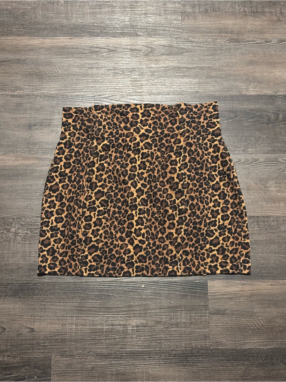 Rampage Leopard Print Mini Skirt - Brown & Black